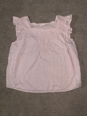 a.n.a Women’s  Pink Embroidered Flutter Sleeve Top!